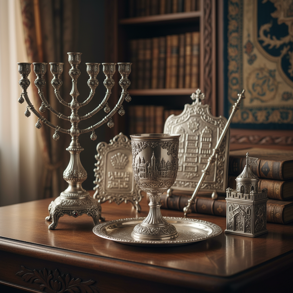 חנוכיה מצופה כסף