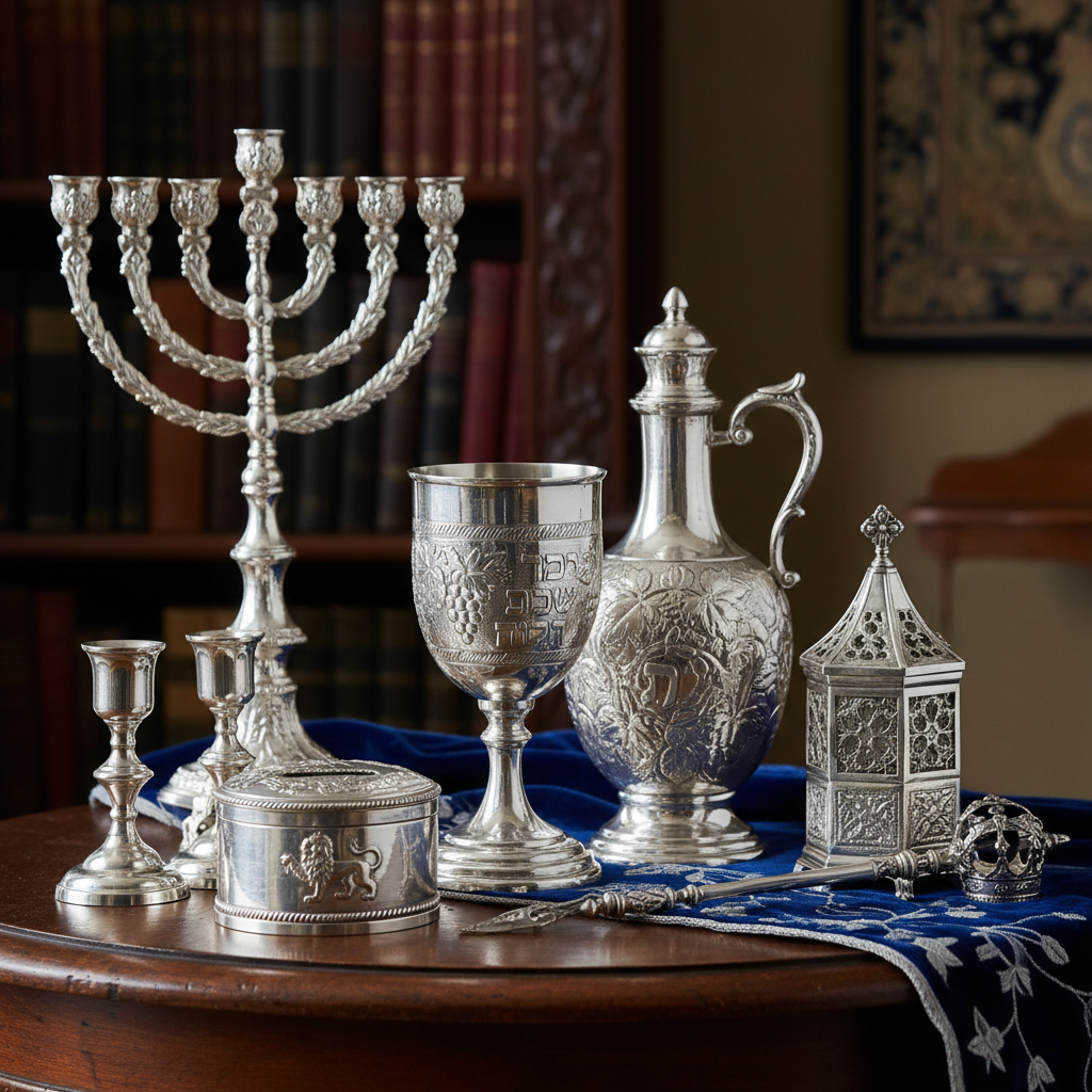 שרשרת מכסף בעיצוב אלגנטי לצד טבעות מכסף טהור