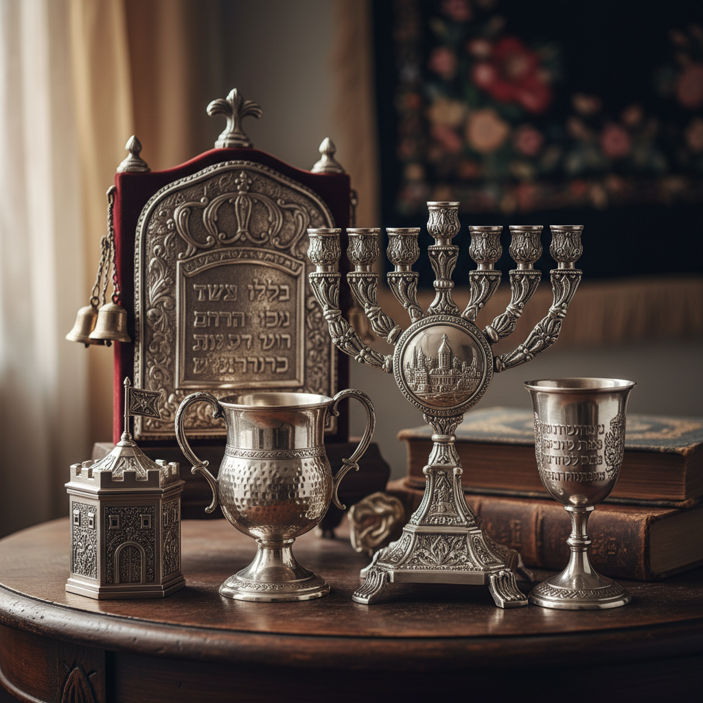 יודאיקה תשמישי קדושה בעיצוב כסף יוקרתי